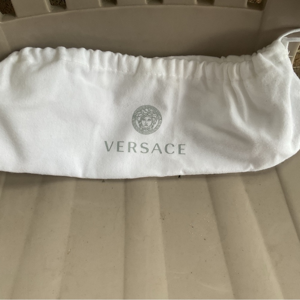 Versace White Logo Dust Bag WITH DRAW STRING